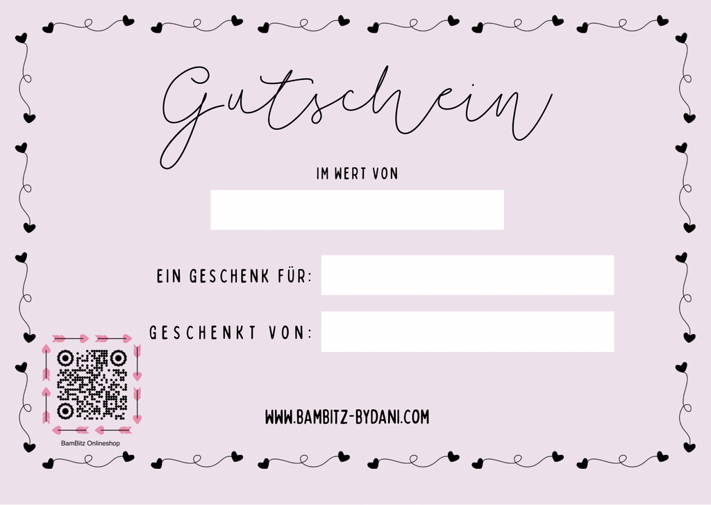 DIGITALER Gutschein für handgemachte Lieblingsstücke